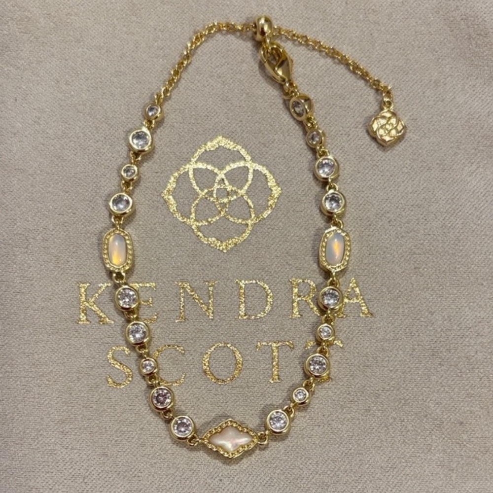 ✨SOLD✨ NWOT Kendra Scott Mini Elisa And Abbie Bracelet White Mix Gold